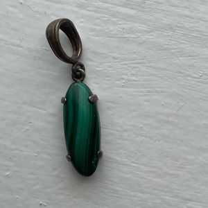 Sterling silver green pendant